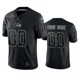Camiseta Hombre NFL Seattle Seahawks Personalizar Negro Reflective Limited